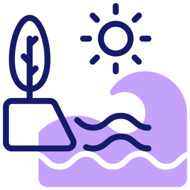 Bitki. Web simgesi basit illüstrasyon