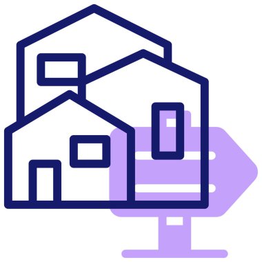 Ev. Web simgesi basit illüstrasyon