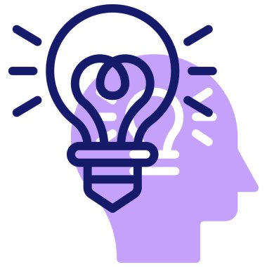 fikir simgesi, vektör illüstrasyonu basit tasarım