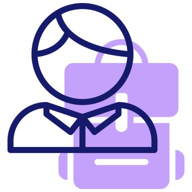 öğrenci web simgesi, basit illüstrasyon