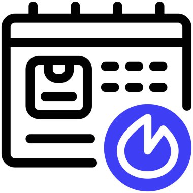 Takvim. Web simgesi basit illüstrasyon