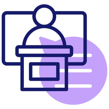 Konuşma web simgesi basit illüstrasyon