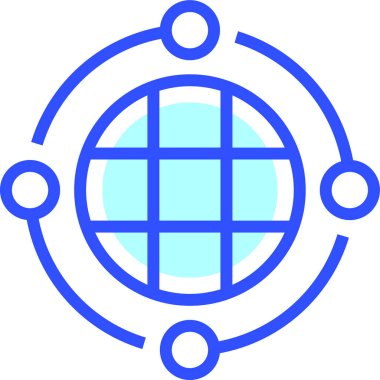 dünya simgesi, vektör illüstrasyonu basit tasarım