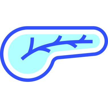 Pankreas modern simgesi, vektör illüstrasyonu