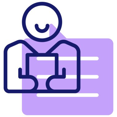 Yayımcı. Web simgesi basit illüstrasyon