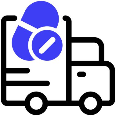 Teslimat. Web simgesi basit illüstrasyon