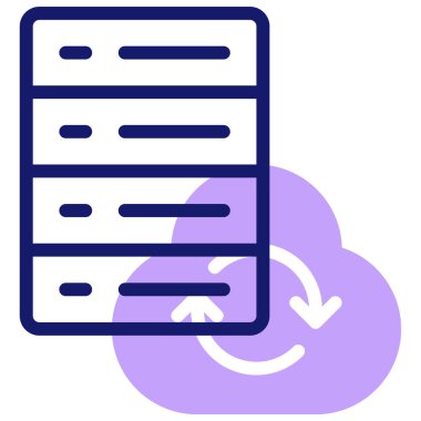 Sunucu Web simgesi basit illüstrasyon