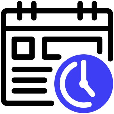 zamanlama simgesi, vektör illüstrasyonu basit tasarım