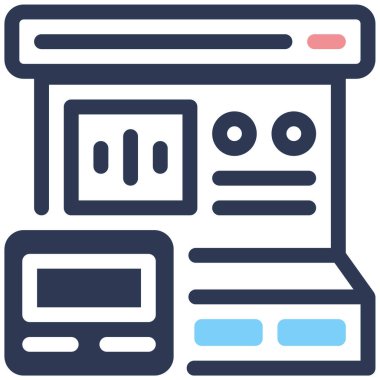 iş ve finans düz vektör simgesi.