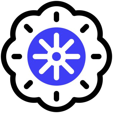 Çiçek ikonu. Basit resimleme 