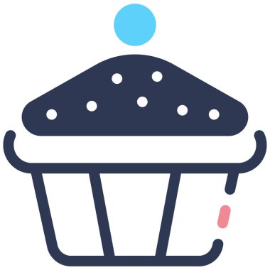 cupcake web simgesi basit tasarım