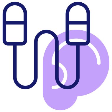 Kulak tıkacı. Web simgesi basit illüstrasyon 