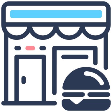 Restoran simgesi vektör illüstrasyonu