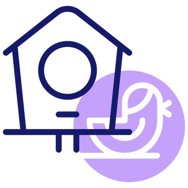 Kuş yuvası. Web simgesi basit illüstrasyon