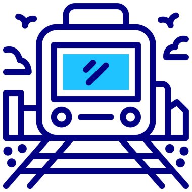 tren. Web simgesi basit illüstrasyon