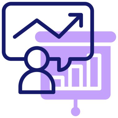 sunum web simgesi basit illüstrasyon