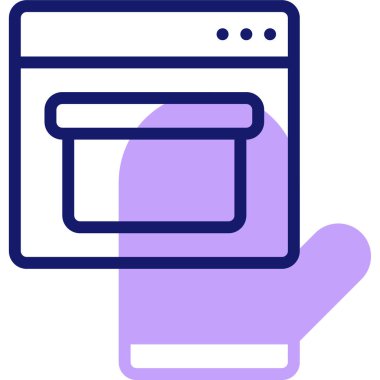 fırın web simgesi basit illüstrasyon