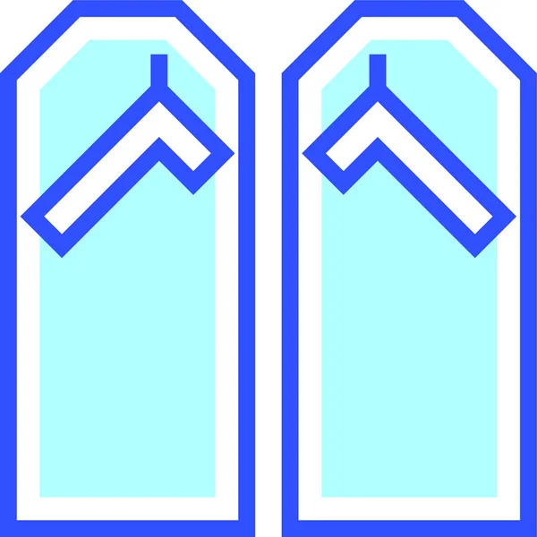 Flip Flops Modern Icon Vector Illustration — Stock Vector