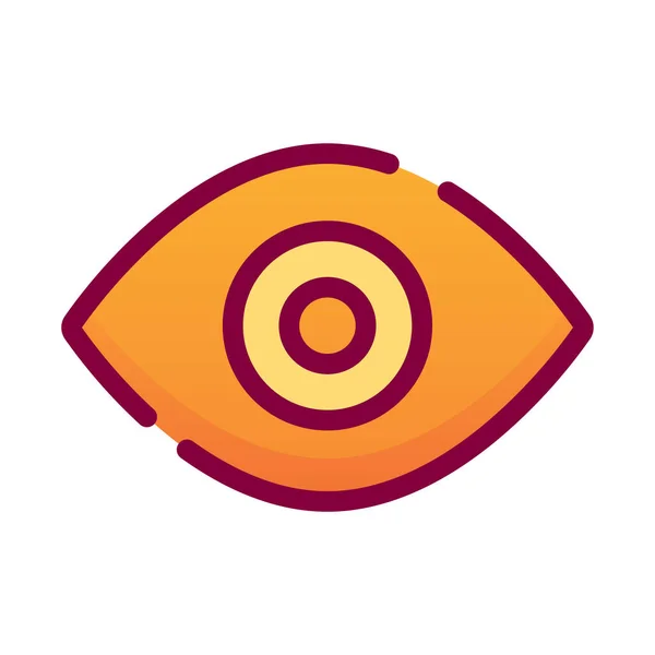 Augensymbolvektor Schlankheitszeichen Isolierte Kontursymboldarstellung — Stockvektor