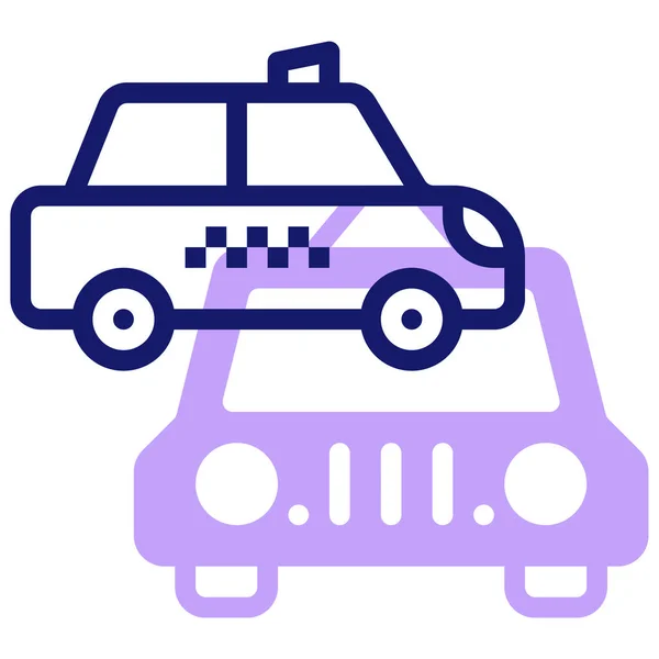 Jednoduché Vektorové Ilustrace Taxi — Stockový vektor