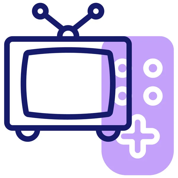 Televisão Web Ícone Design Simples — Vetor de Stock