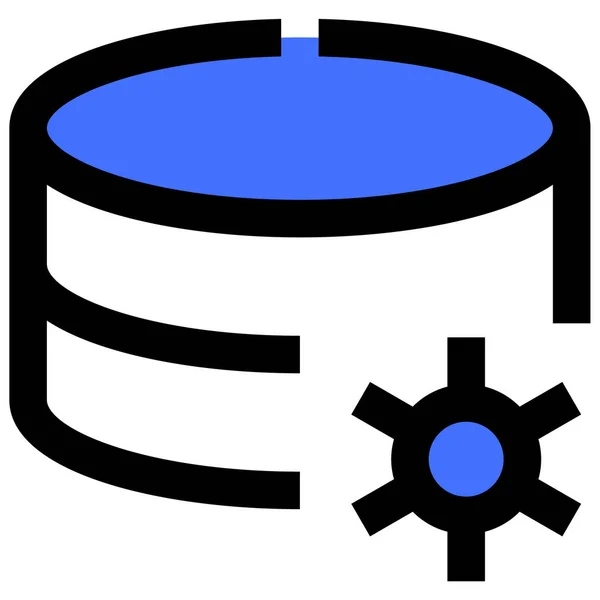 Base Dados Ícone Web Ilustração Simples — Vetor de Stock