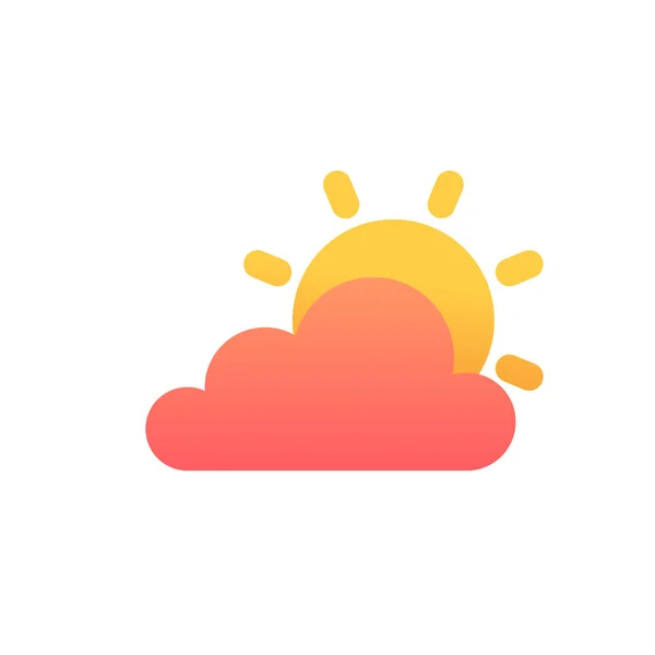 Солнце Веб Иконка Простой Дизайн — стоковый вектор