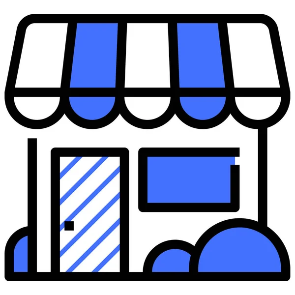 Icono Tienda Vector Ilustración — Vector de stock