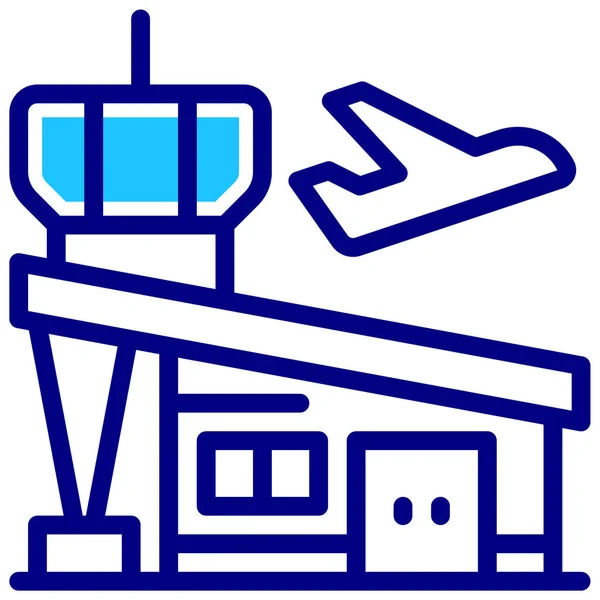 Luchthaven Web Icoon Eenvoudige Illustratie — Stockvector