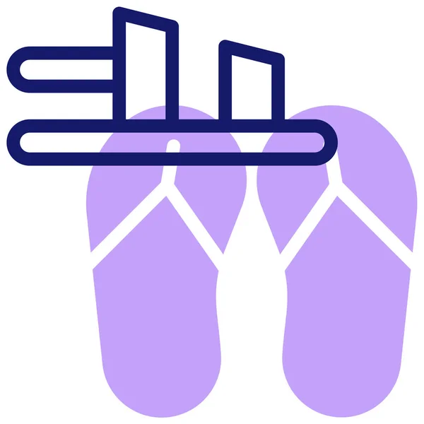 Slippers Web Icoon Eenvoudige Illustratie — Stockvector