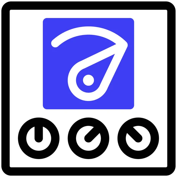 Icono Control Ilustración Vectorial Diseño Simple — Vector de stock