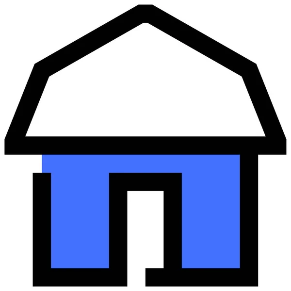 Casa Icona Web Semplice Illustrazione — Vettoriale Stock