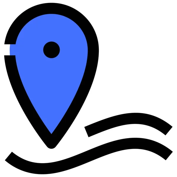 Pin Location Простая Иллюстрация — стоковый вектор