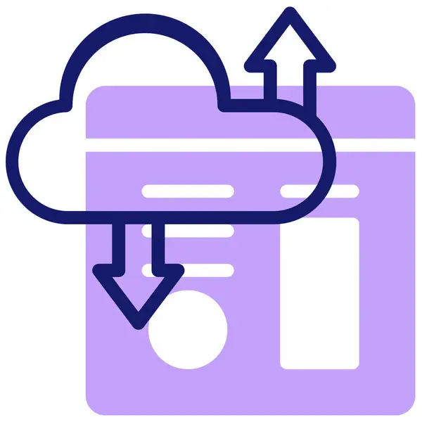 Cloud Computing Einfaches Design — Stockvektor