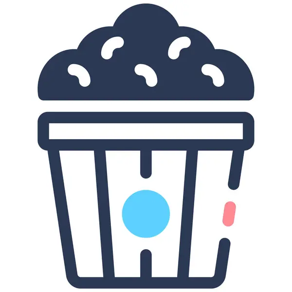 Cupcake Ícone Web Ilustração Simples — Vetor de Stock