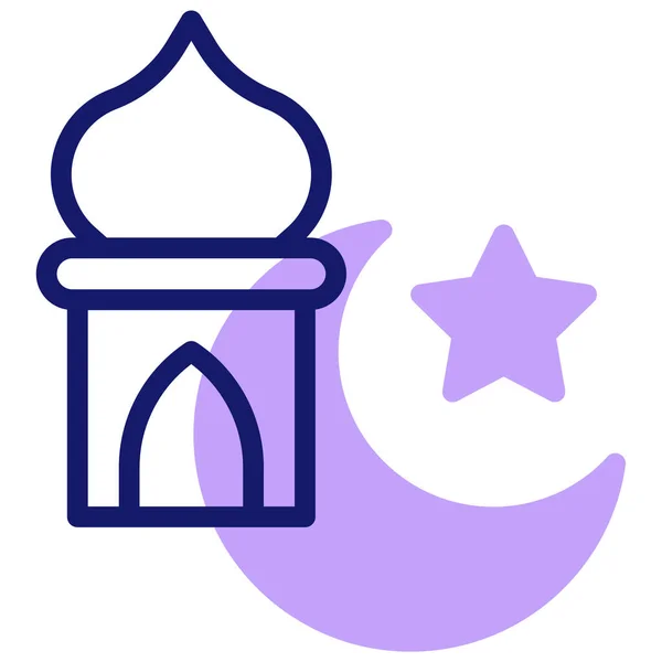 Ramadan Kareem Ilustracja Ikony Internetowej — Wektor stockowy