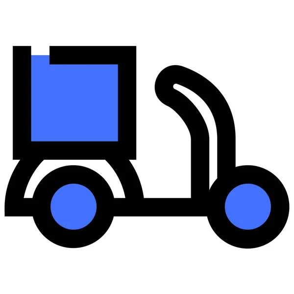 Motorrad Web Einfache Illustration Symbol — Stockvektor