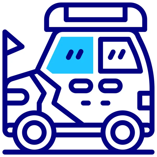 Icona Dell Automobile Disegno Semplice Dell Illustrazione Vettoriale — Vettoriale Stock