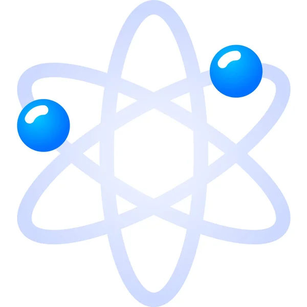 Moderní Ikona Atomu Vektorová Ilustrace — Stockový vektor