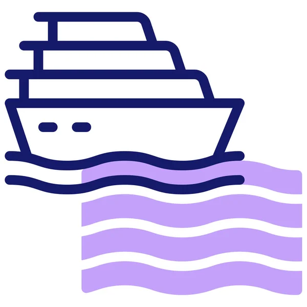 Crucero Icono Web Ilustración Simple — Archivo Imágenes Vectoriales