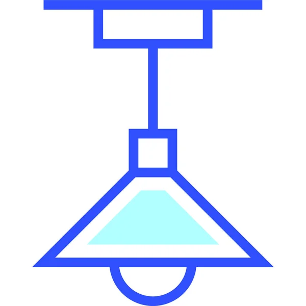 Lámpara Icono Web Ilustración Simple — Vector de stock