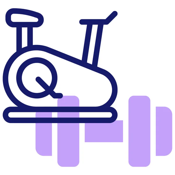 Fitnessstudio Web Symbol Einfache Illustration — Stockvektor