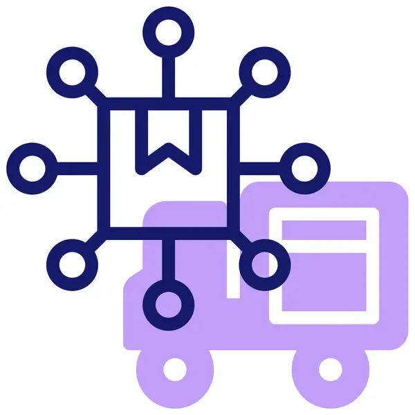 Verteilung Web Symbol Einfache Illustration — Stockvektor