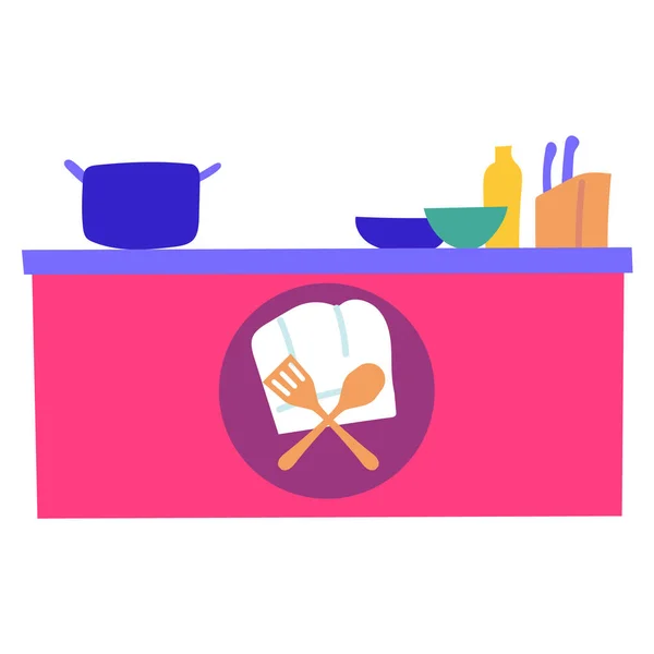 Icône Programme Cuisine Illustration Vectorielle Design Simple — Image vectorielle