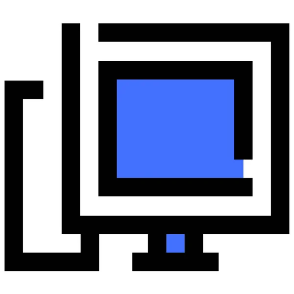 Computerbildschirm Einfaches Design — Stockvektor