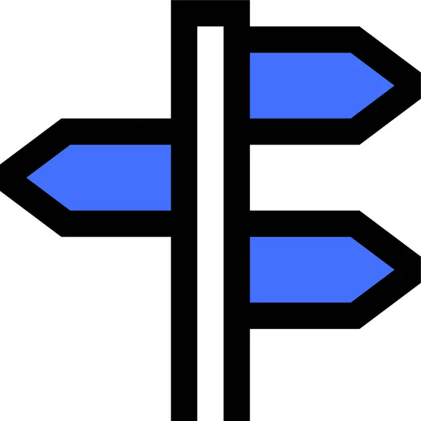 Panneau Direction Illustration Simple — Image vectorielle