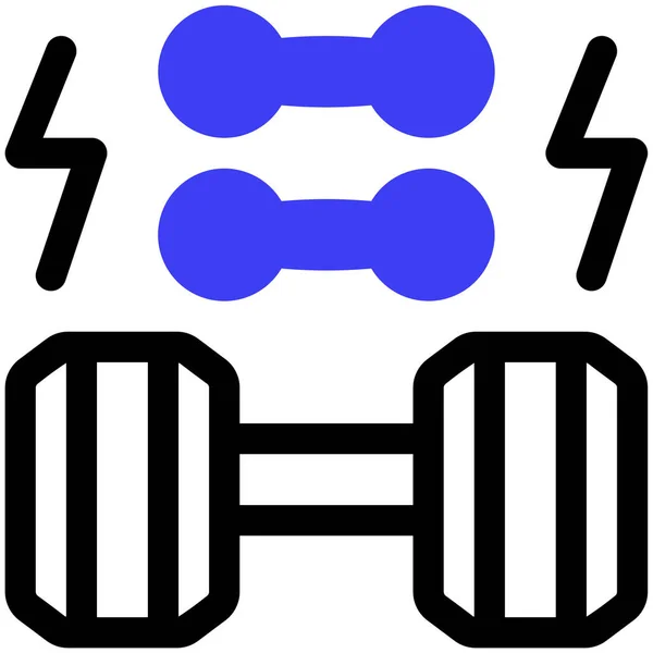 Hantel Web Symbol Einfache Illustration — Stockvektor