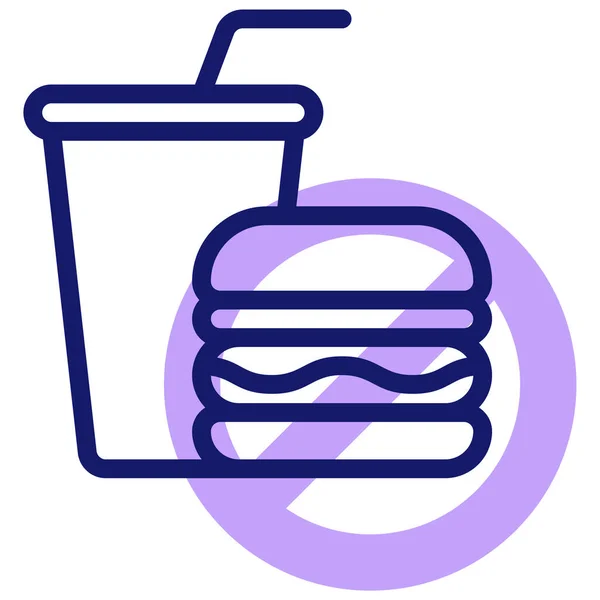 Fast Food Design Simples — Vetor de Stock
