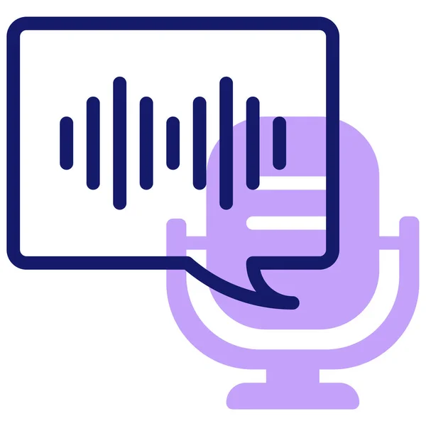Podcast Web Icon Simple Illustration — Stock Vector