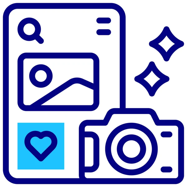 Camera App Modern Icoon Vector Illustratie — Stockvector